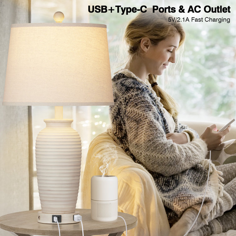 Table lamp with outlet and usb port shop